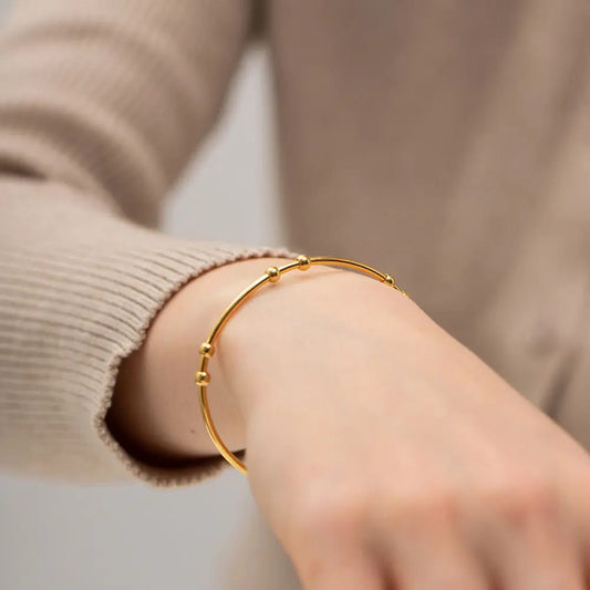 Sleek Gold Open Bracelet