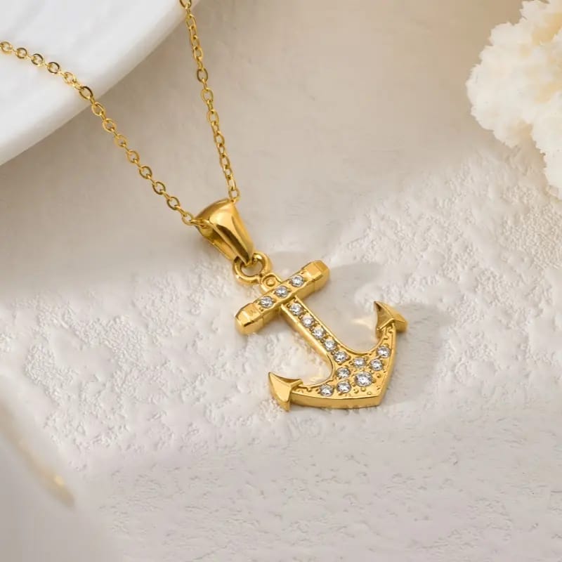 Anchor Pendant Chain Necklace