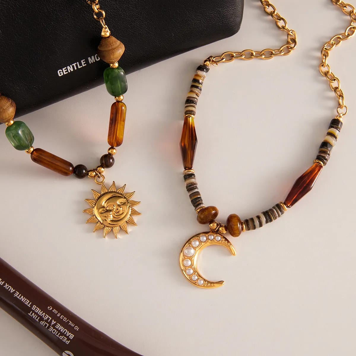 Sunshine Beaded Chain Necklace