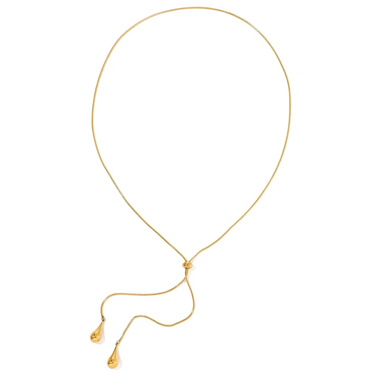 Tear Drop Adjustable Chain Necklace