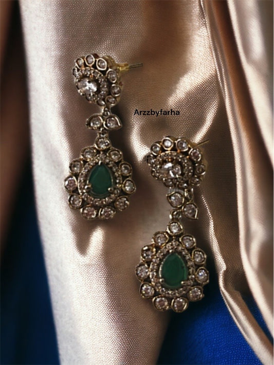 Premium Quality Polki Moissanite Earrings