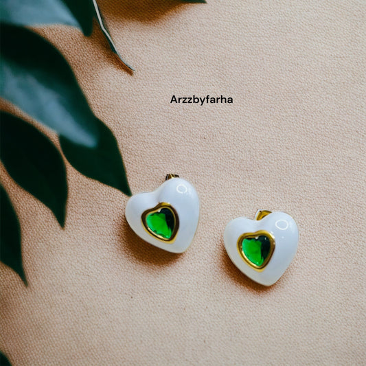 Luxe Heart Shaped Studs Earring