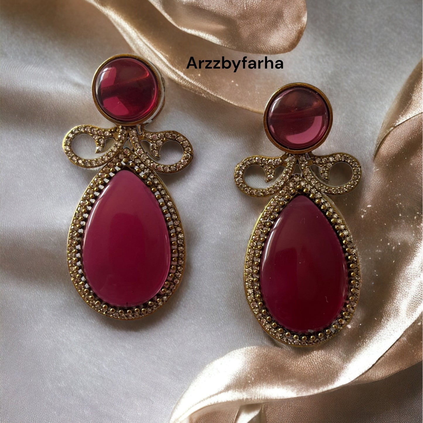 Doublet Stone CZ Studded Earrings