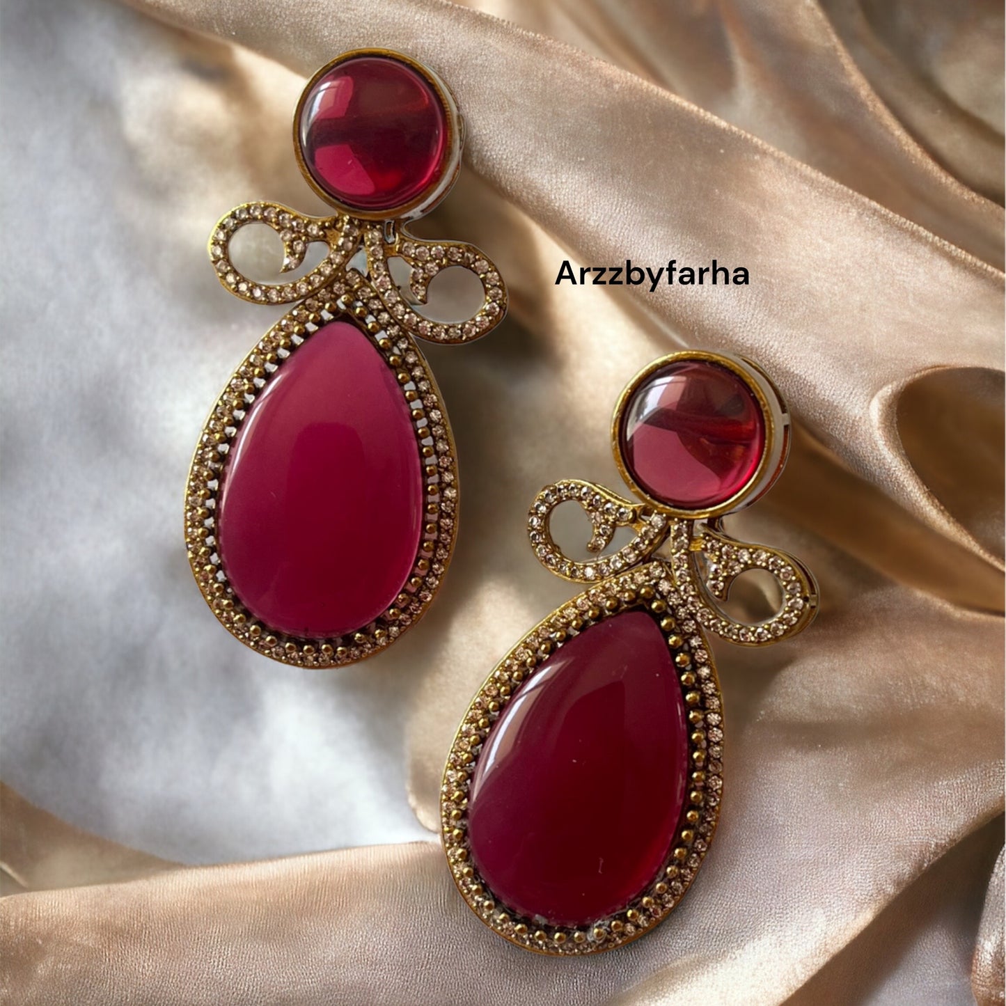 Doublet Stone CZ Studded Earrings