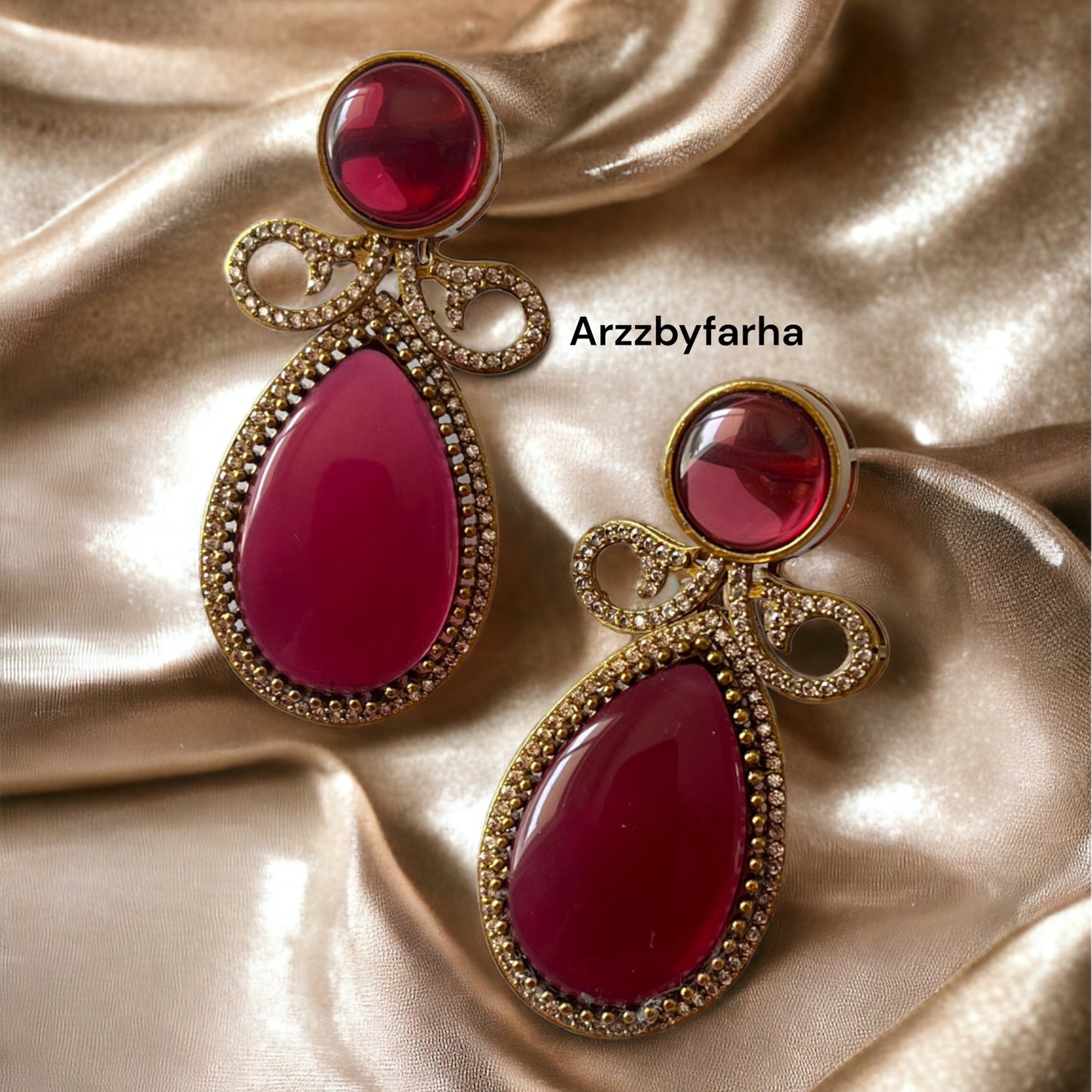 Doublet Stone CZ Studded Earrings
