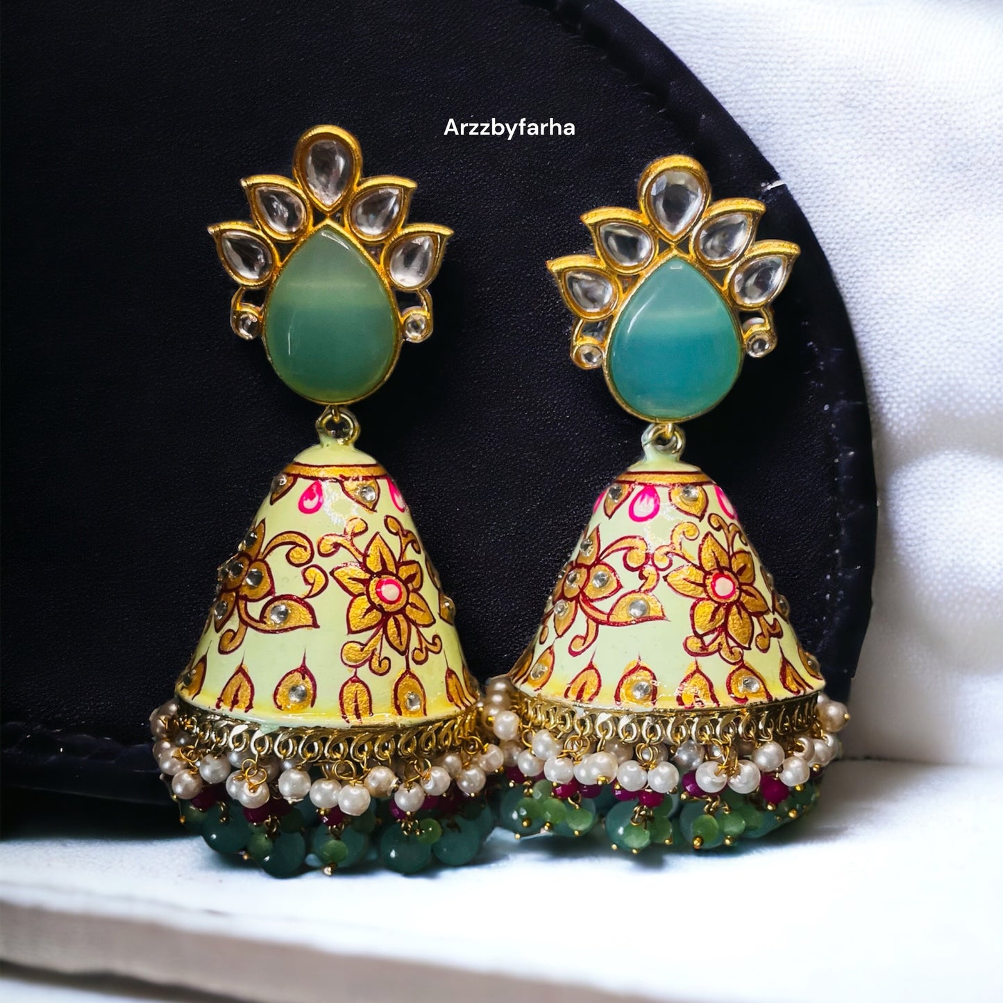 Celebrity Style Meena Jhumka Earrings