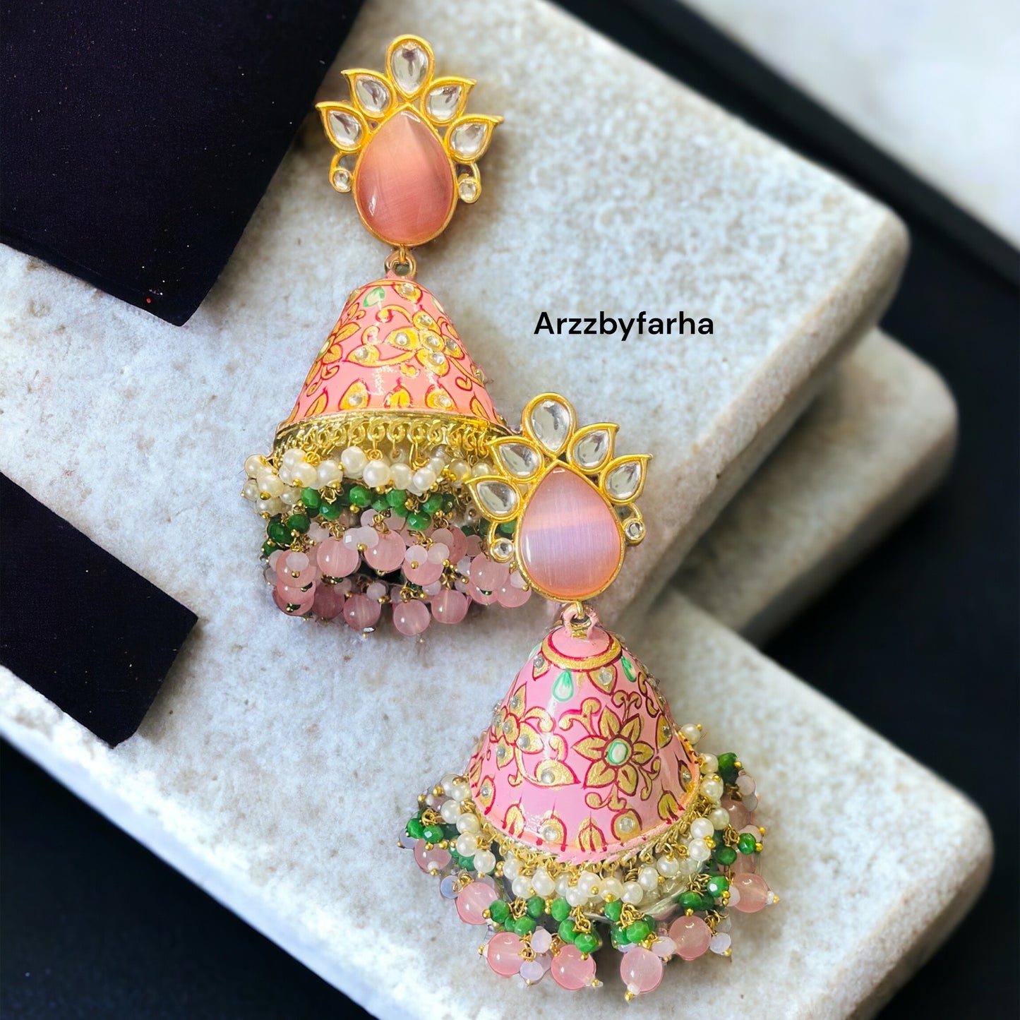 Celebrity Style Meena Jhumka Earrings