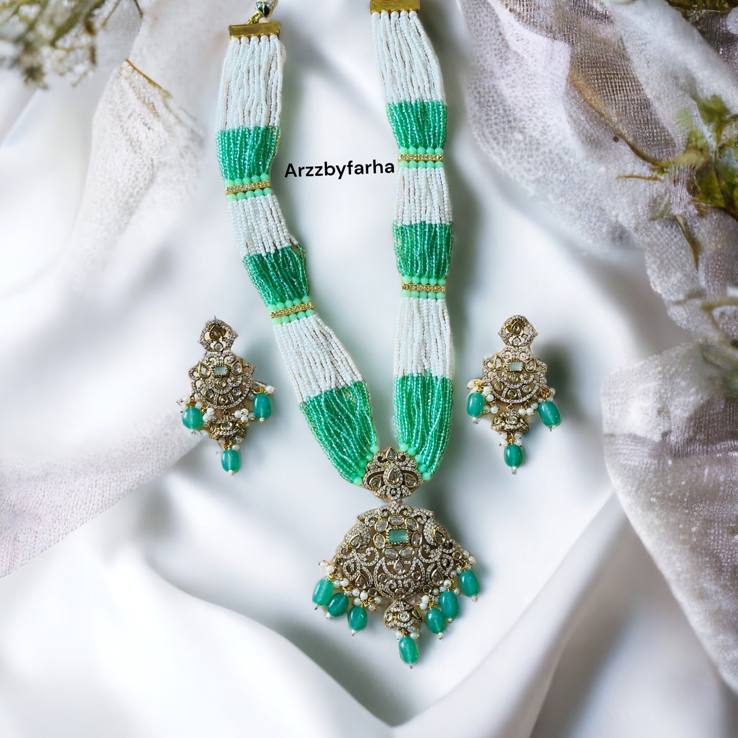 Multilayered Long Necklace Set
