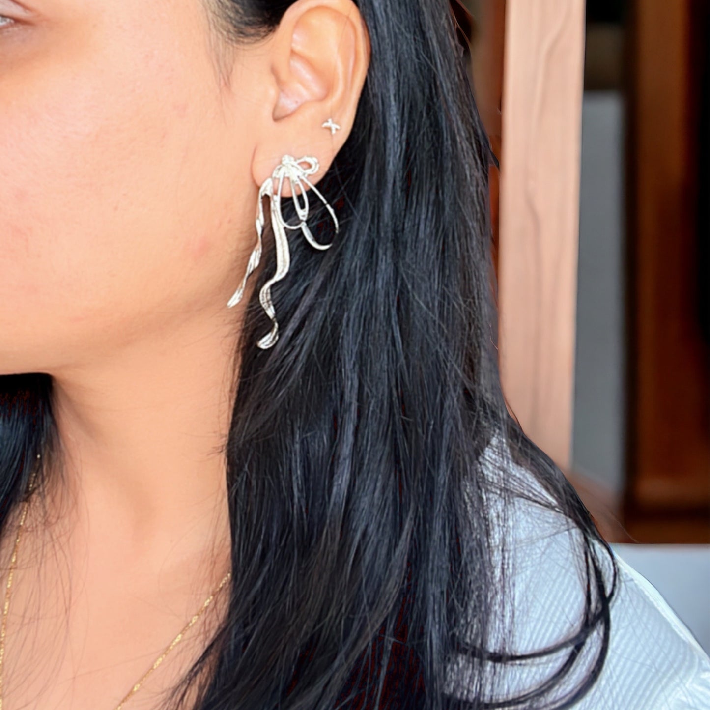 Nancy Silver Drop Earrings