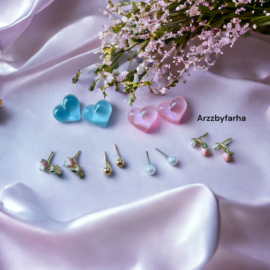 Set of 6 Studs Earring