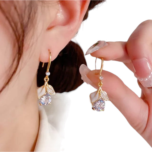 White Drop Earring
