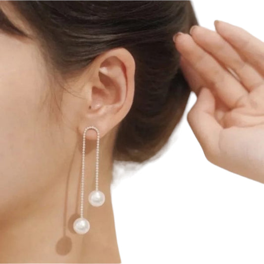 U Shaped Rhinestone Earring