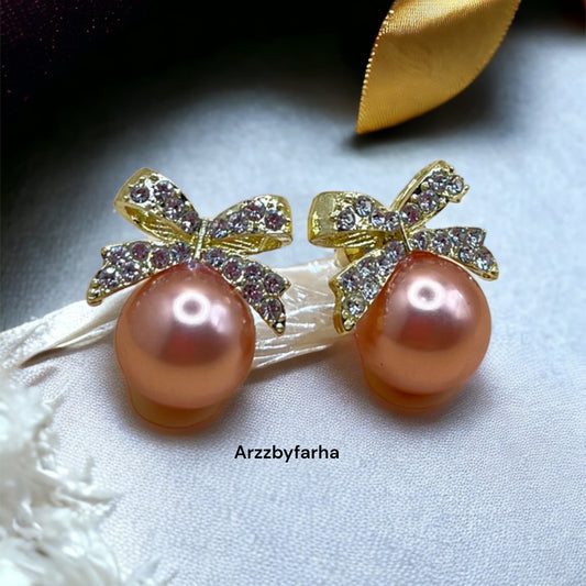 Bow Pearl Earrings