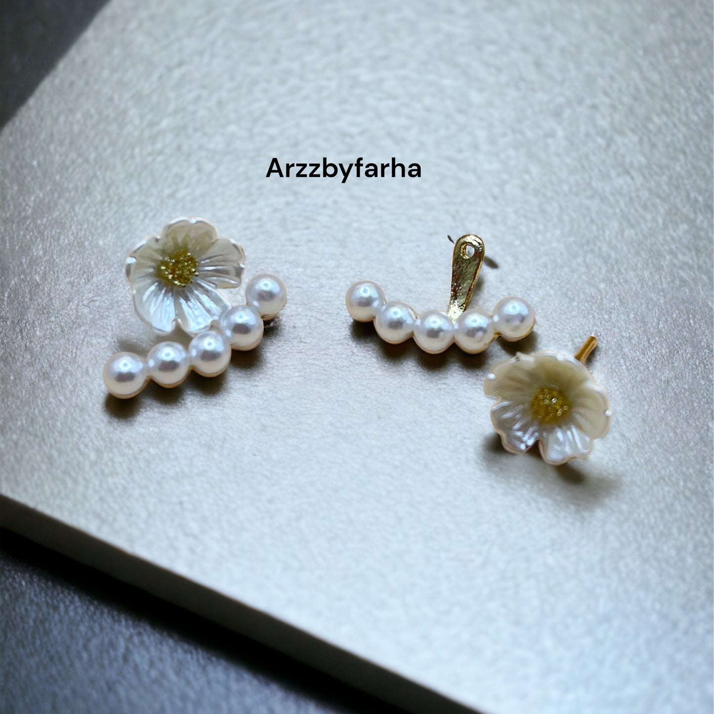 Pearl Floral Studs Earrings