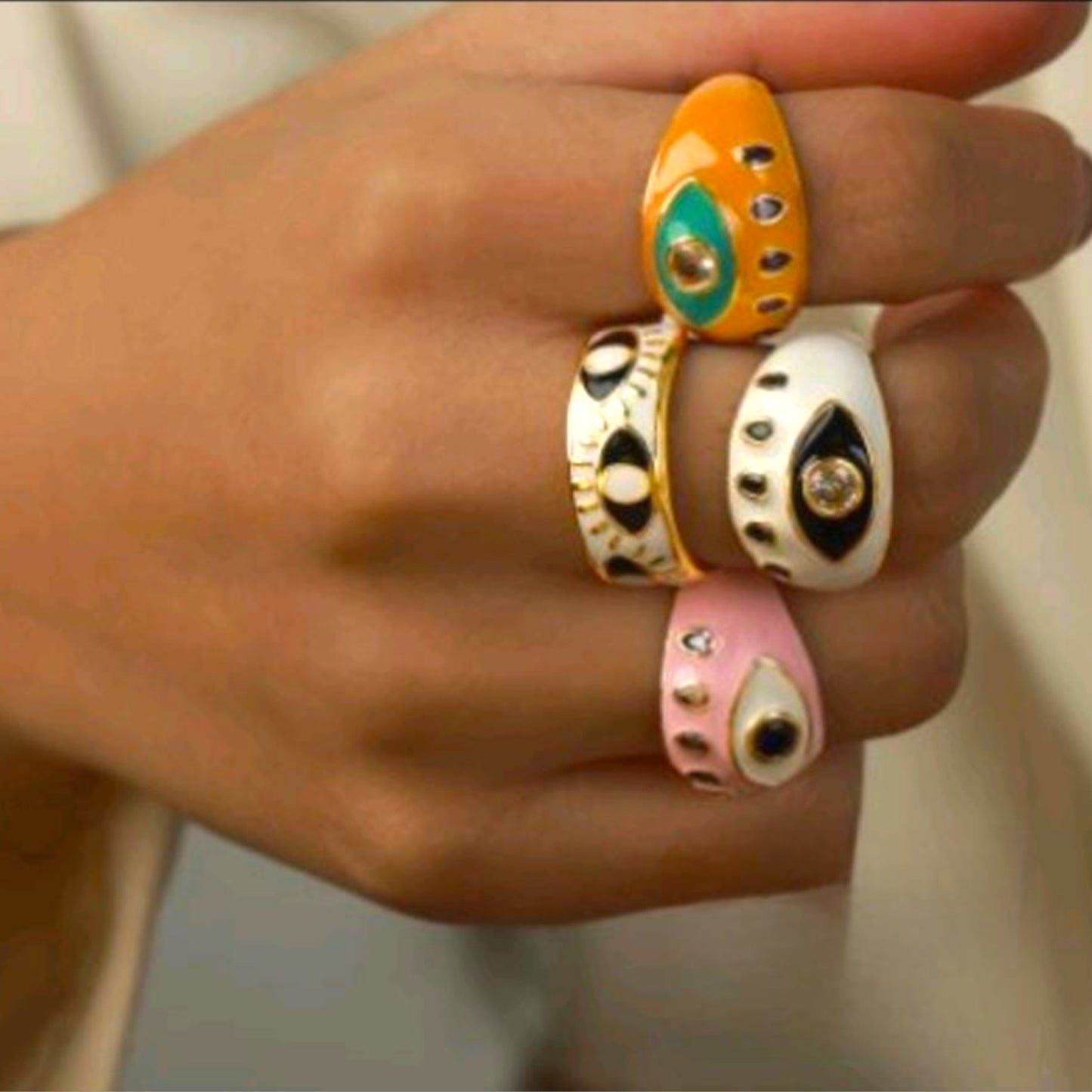 Hot Selling Evil Eye Finger Ring