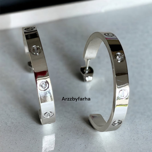 Silver Plated Hoop Earring