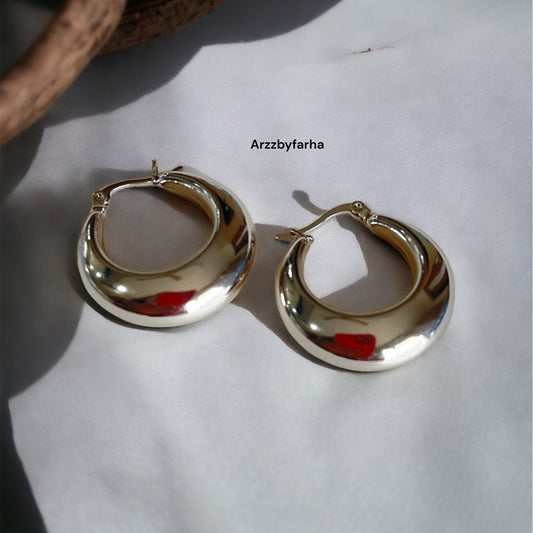 Bold Moon Hoop Earring