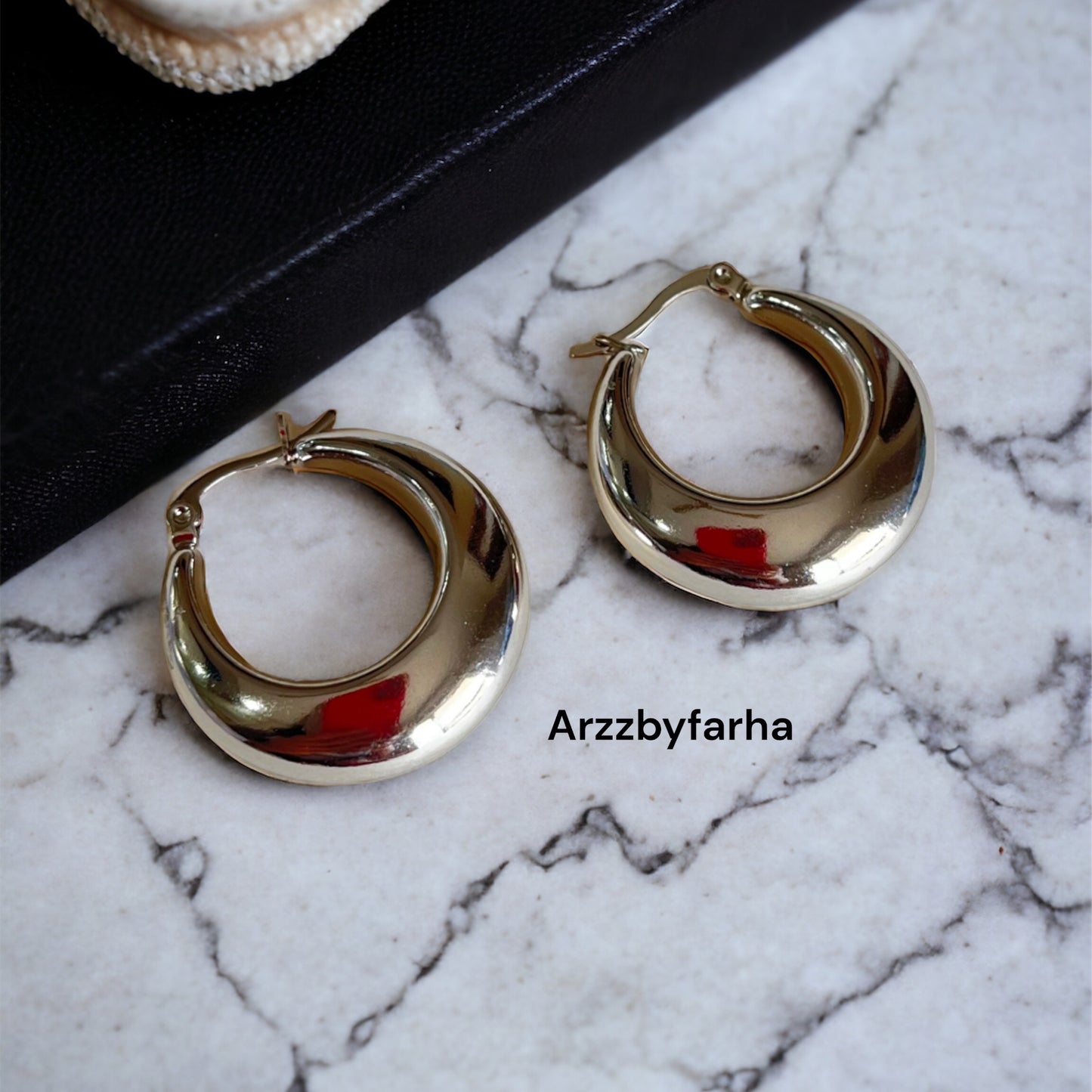 Bold Moon Hoop Earring