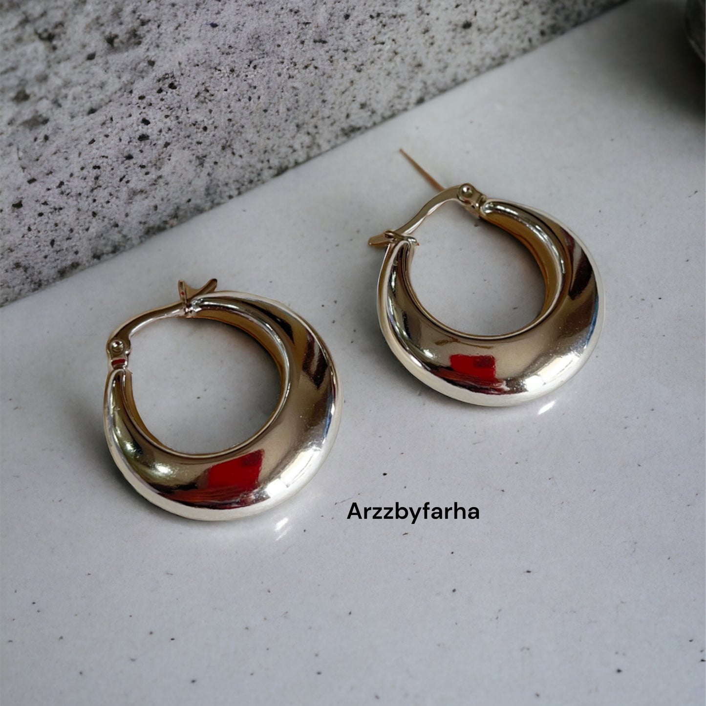 Bold Moon Hoop Earring