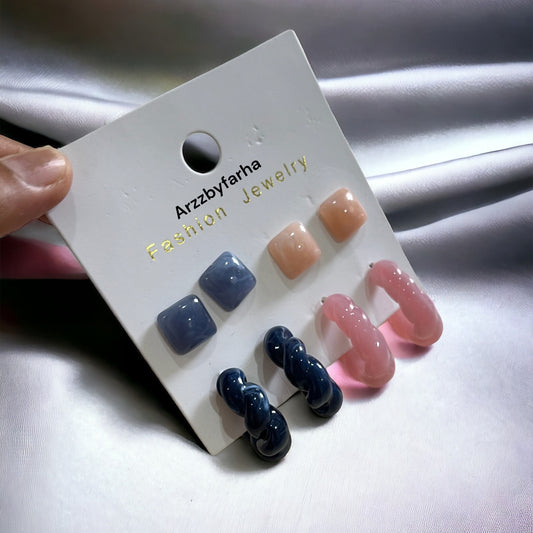 4 in 1 Hoops & Studs Earring Combo