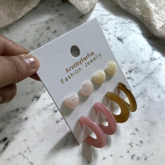 4 in 1 Hoops & Studs Earring Combo