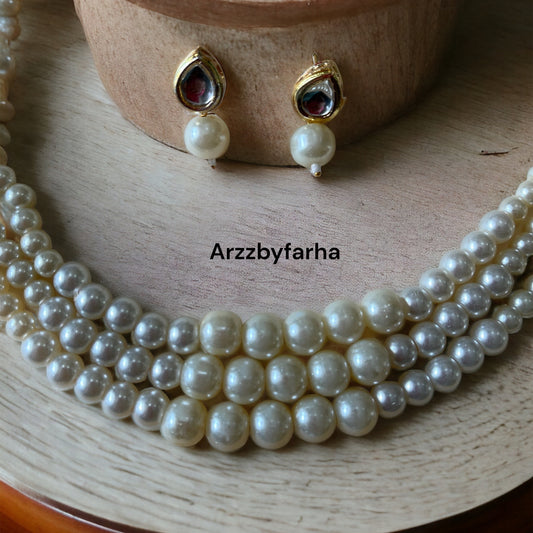 Layered Pearl Choker Set