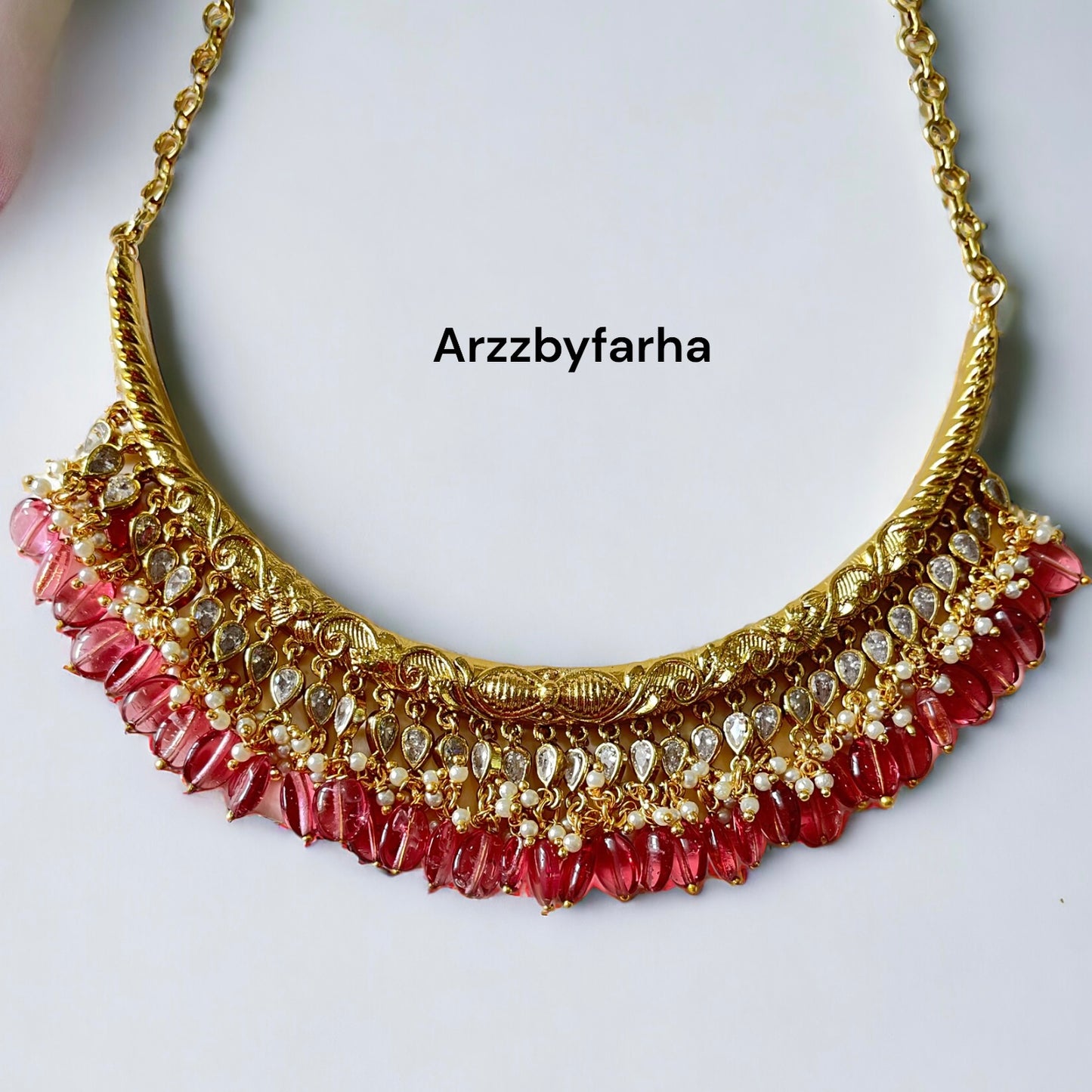 Zeenat Pink Choker Necklace