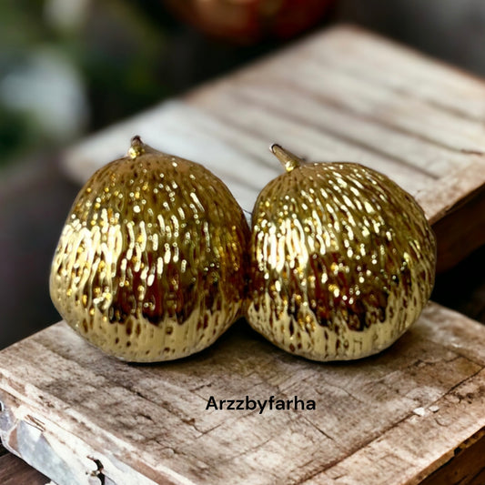 Textured Gold Earrings