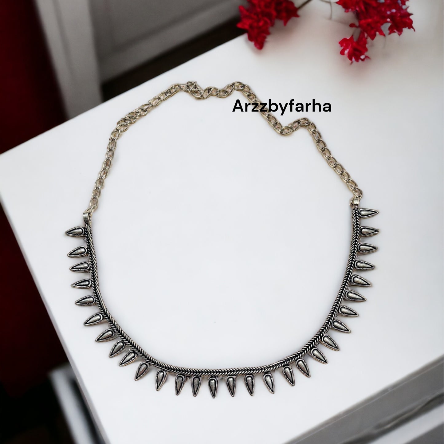 Sleek Oxidised Choker