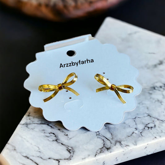 Bow Necklace Earrings Set