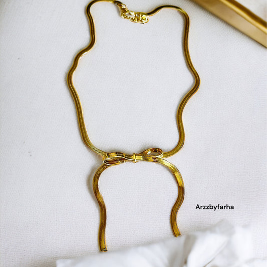 Gold Plated Bow Chain