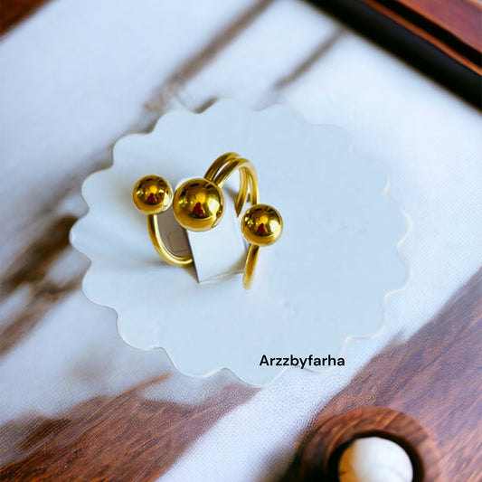 Gold Plated Drop Rings