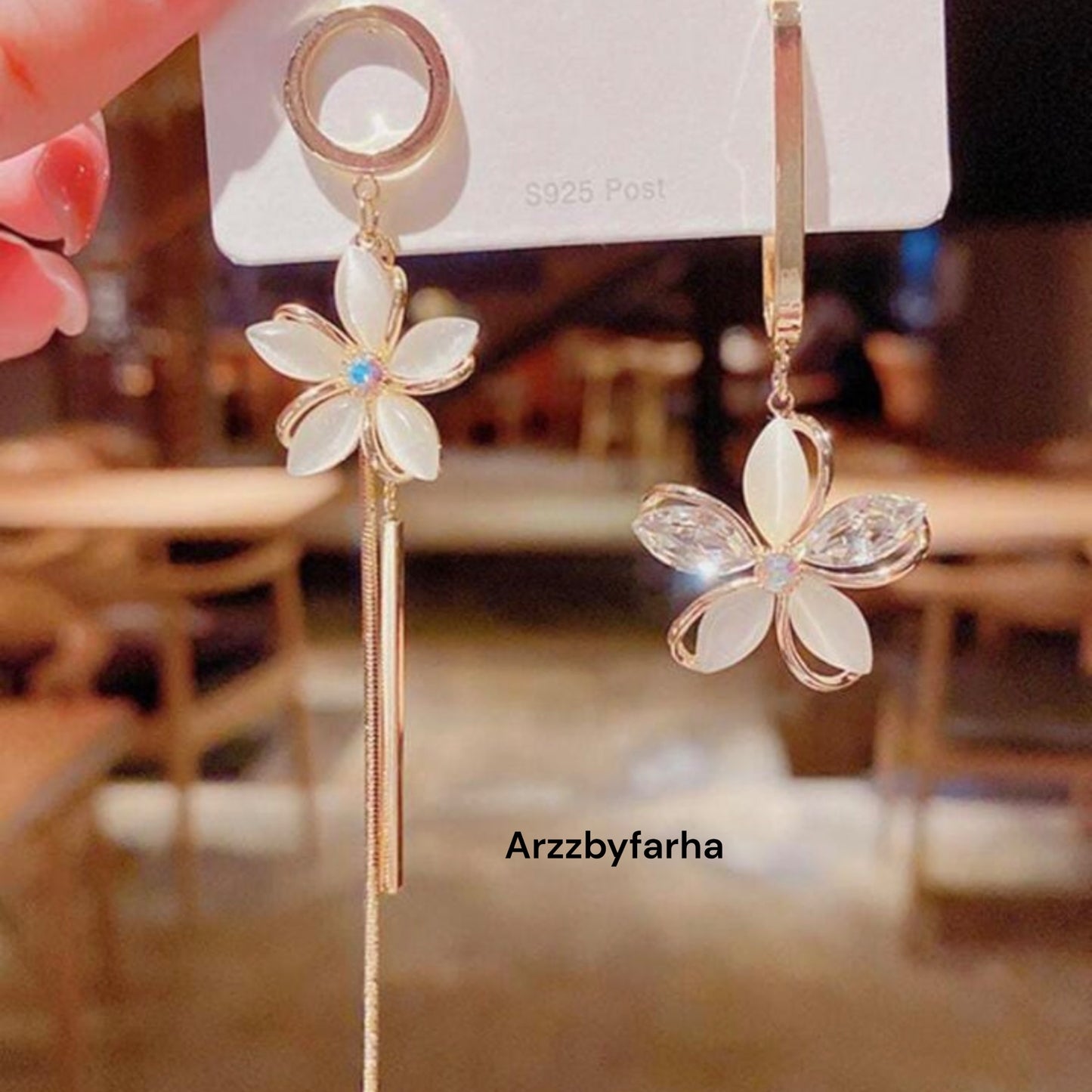 Pearl Tassel Mismatch Drop Earring