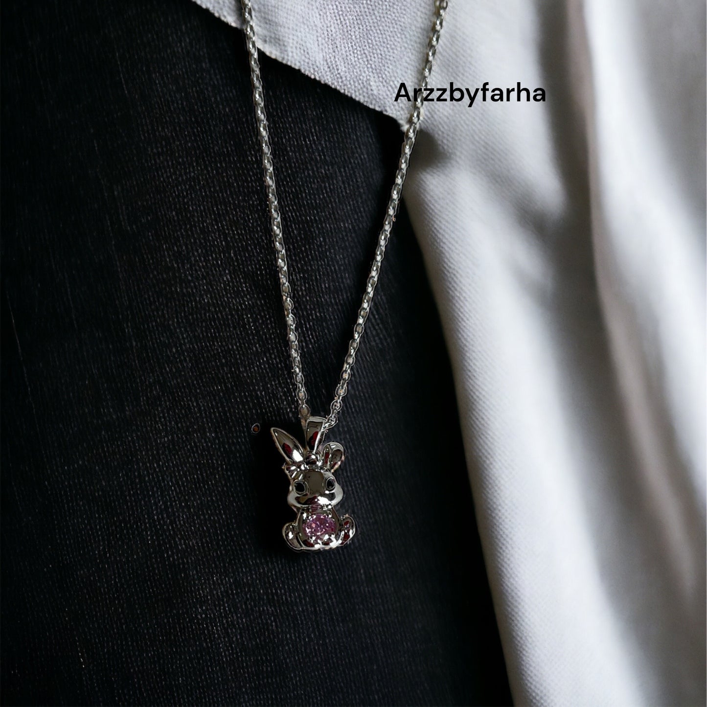 Silver Rabbit Pendant Chain
