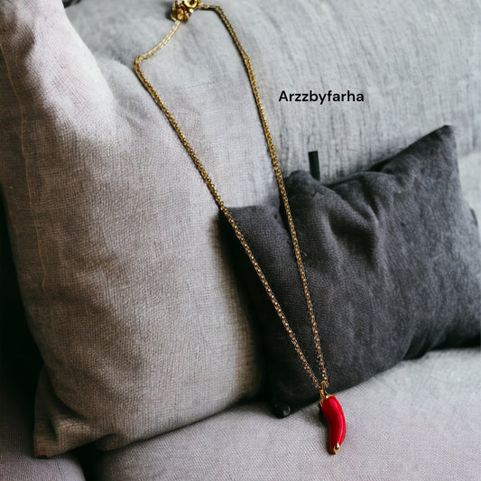 Red Chilli Pendant Chain