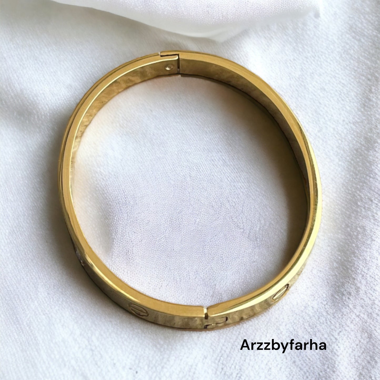 Gold Zircon Studded Cuff Bracelet