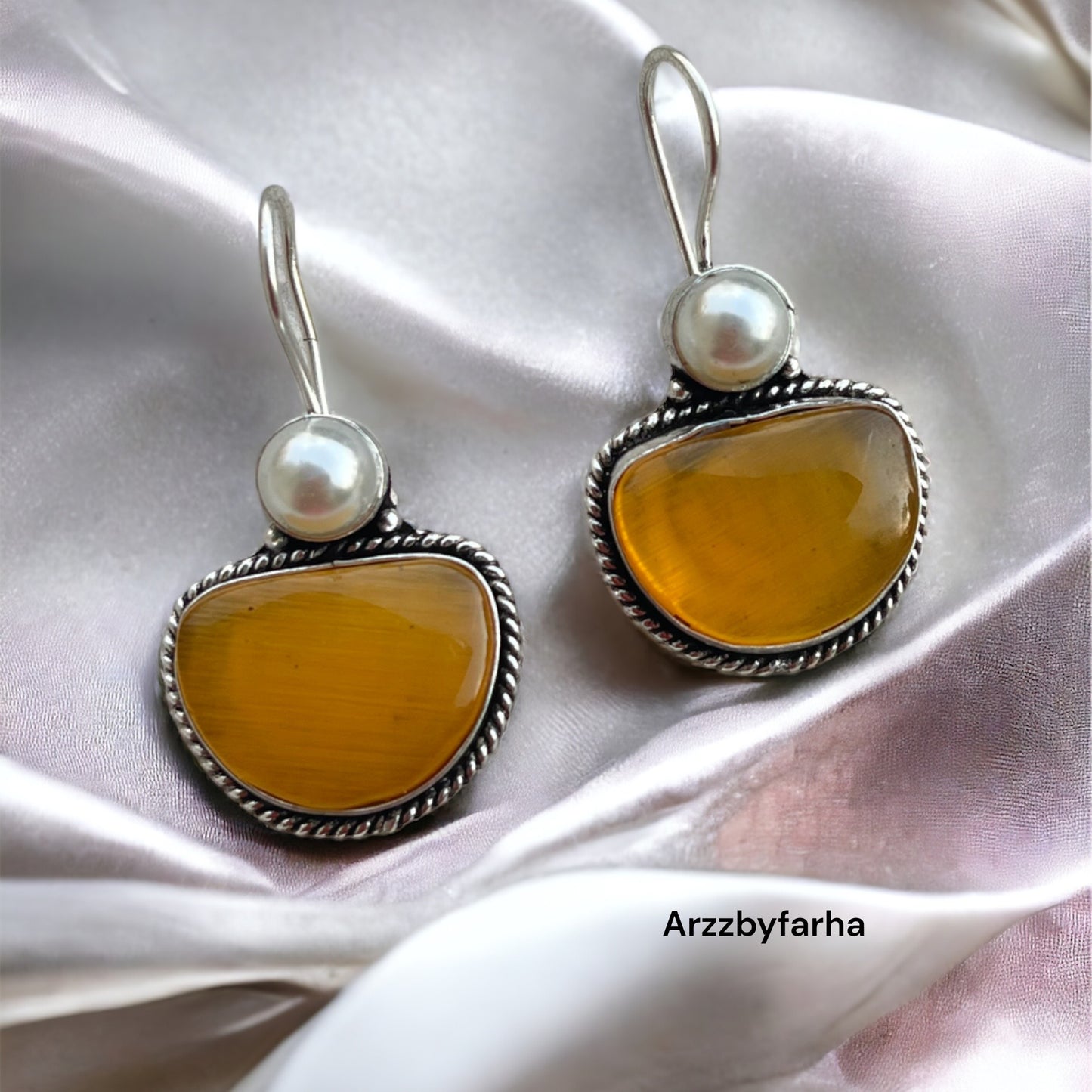 Contemporary Yellow Hook Earrings
