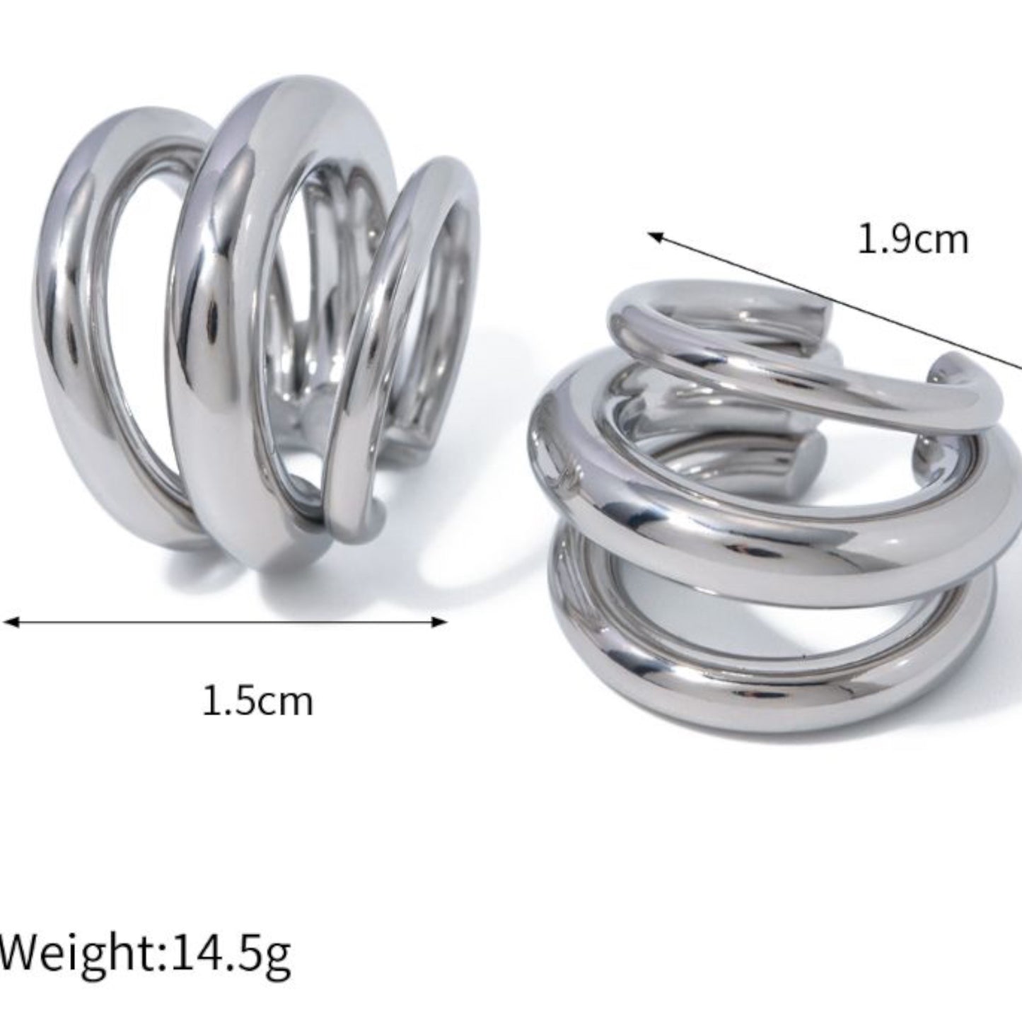 Single Luxe Silver Ear Cuffs