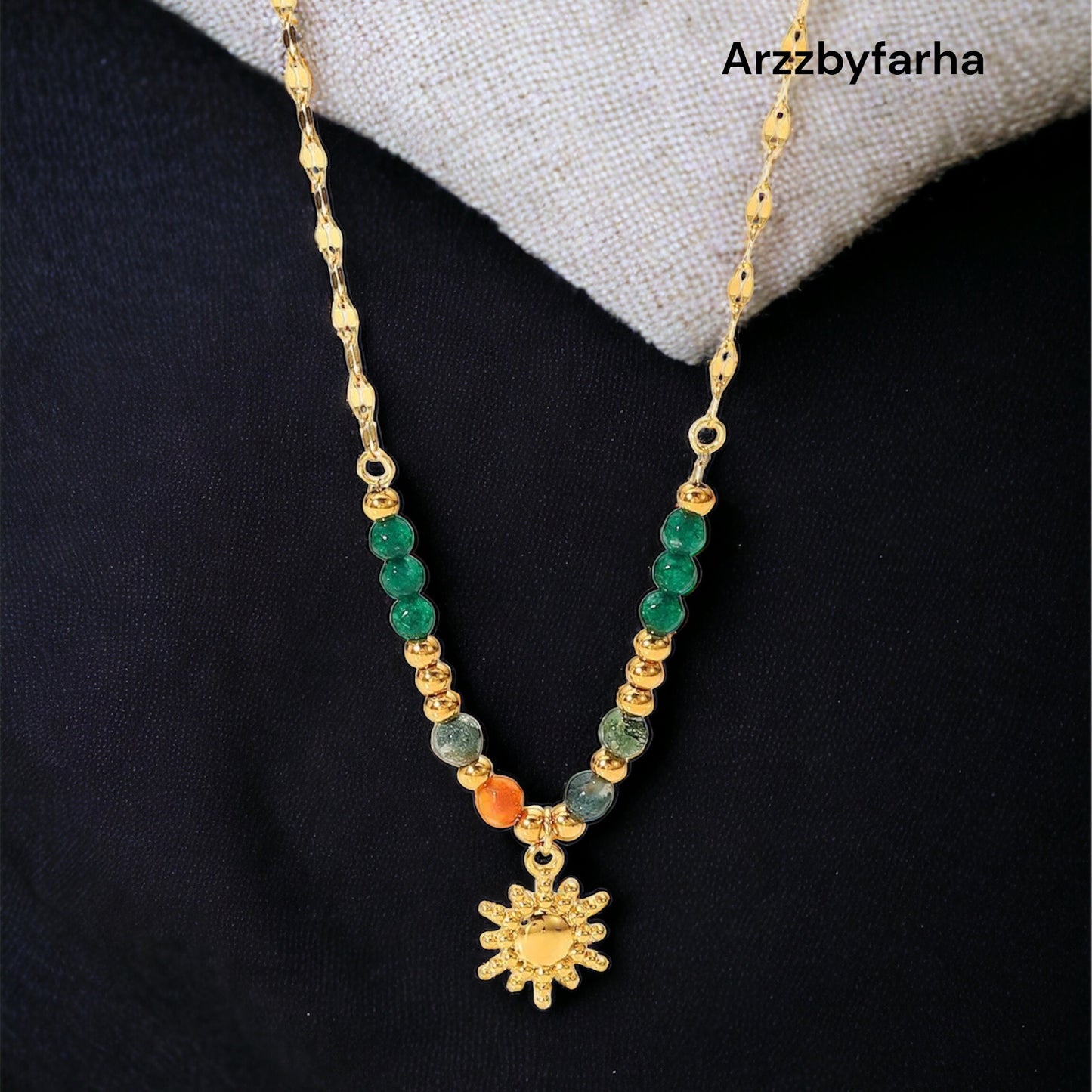 Sunshine Green AD Pendant Necklace
