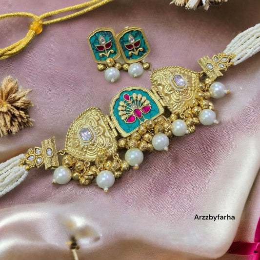 Statement Fusion Choker Necklace Set