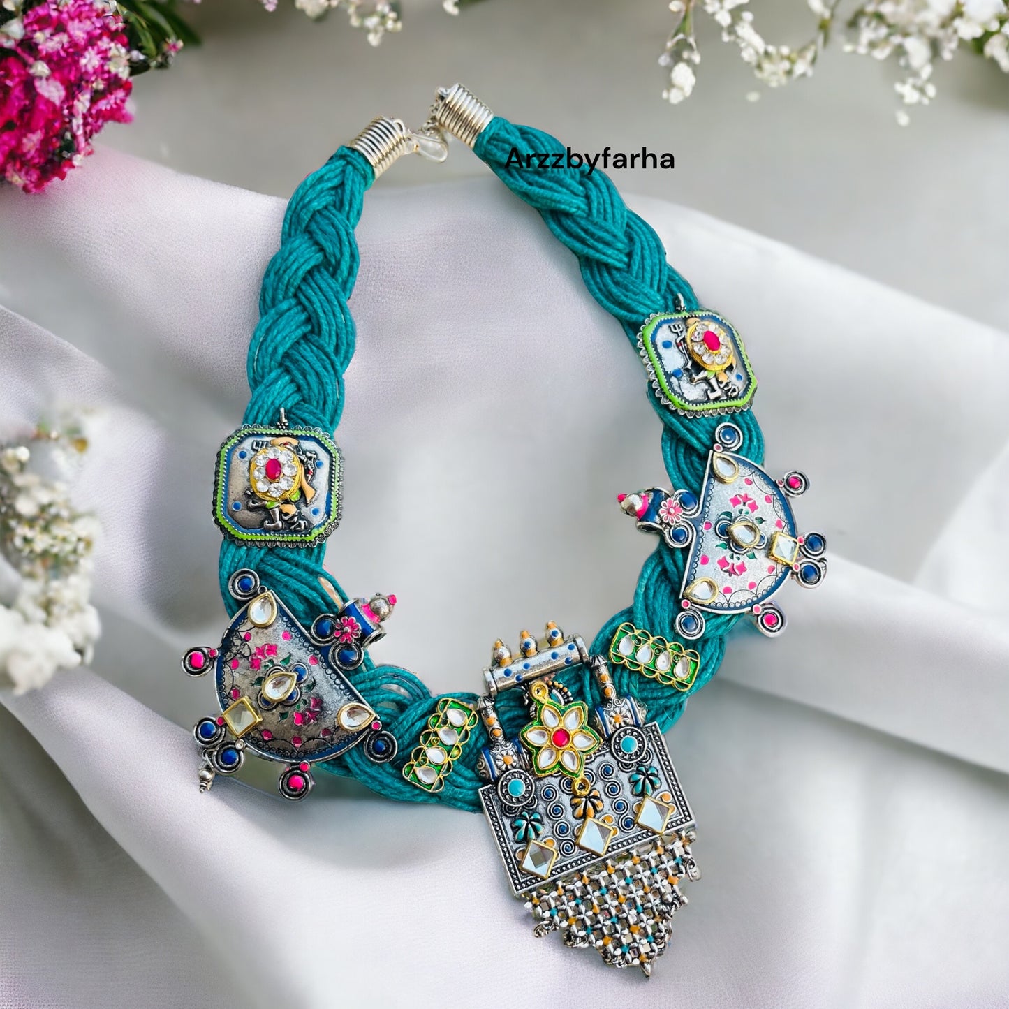 Ornate Crochet Jute Necklace