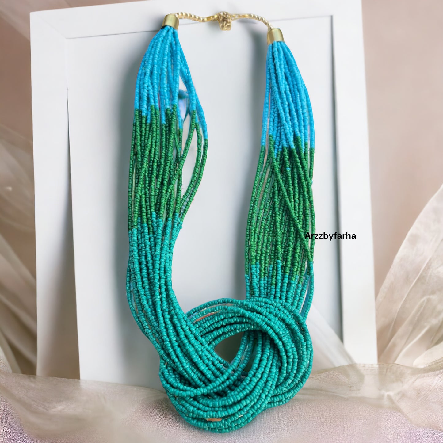Multi Beaded Strings Boho Necklace