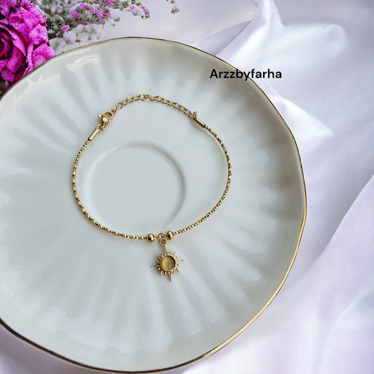 Peach Sunshine Charm Bracelet