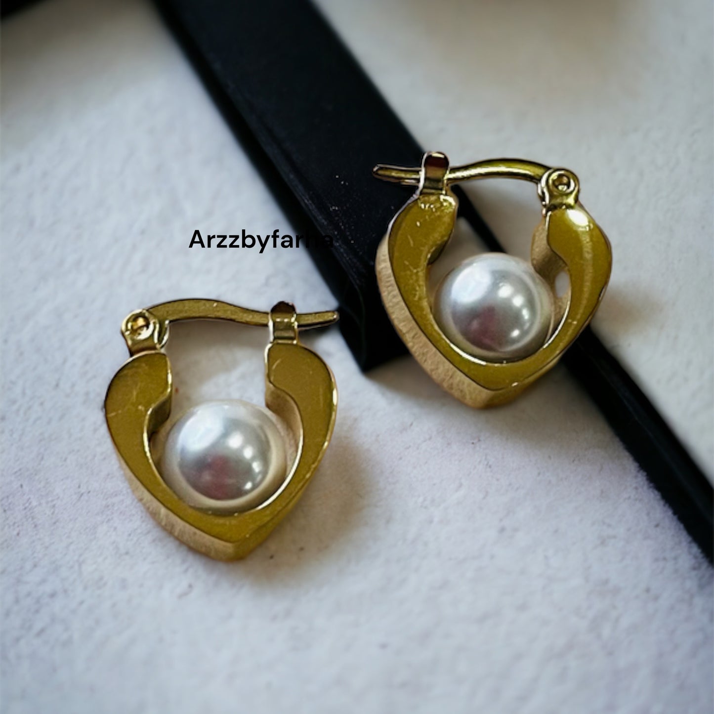 Small Heart Pear Earrings