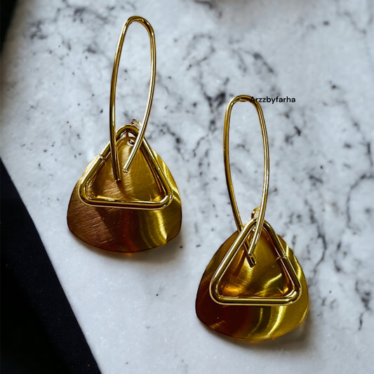 Geometric Triangle Drop Earrings