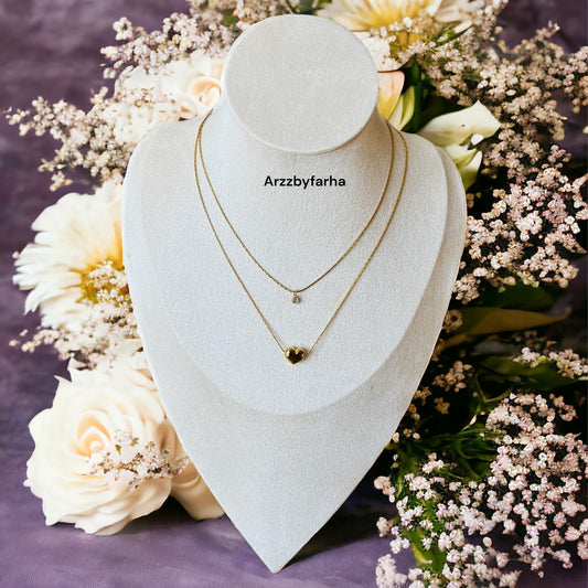 Little Heart Double Layered Necklace