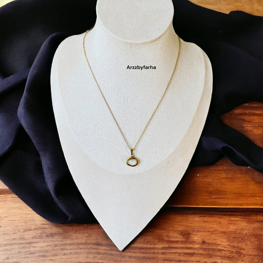 White Stone Chain Necklace