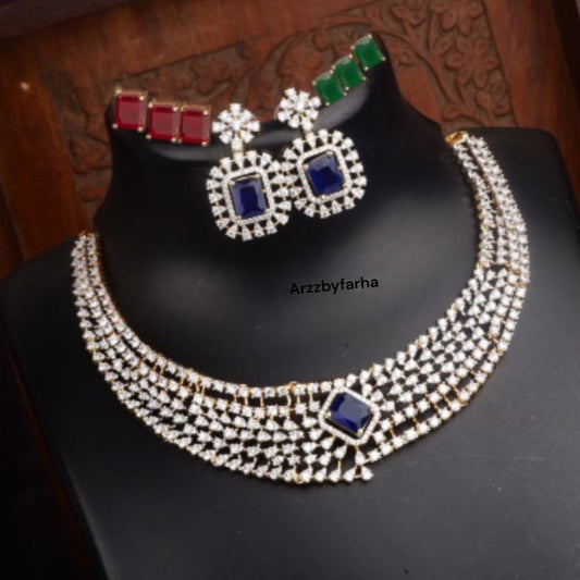 3 in 1 Stone Changeable Necklace Set