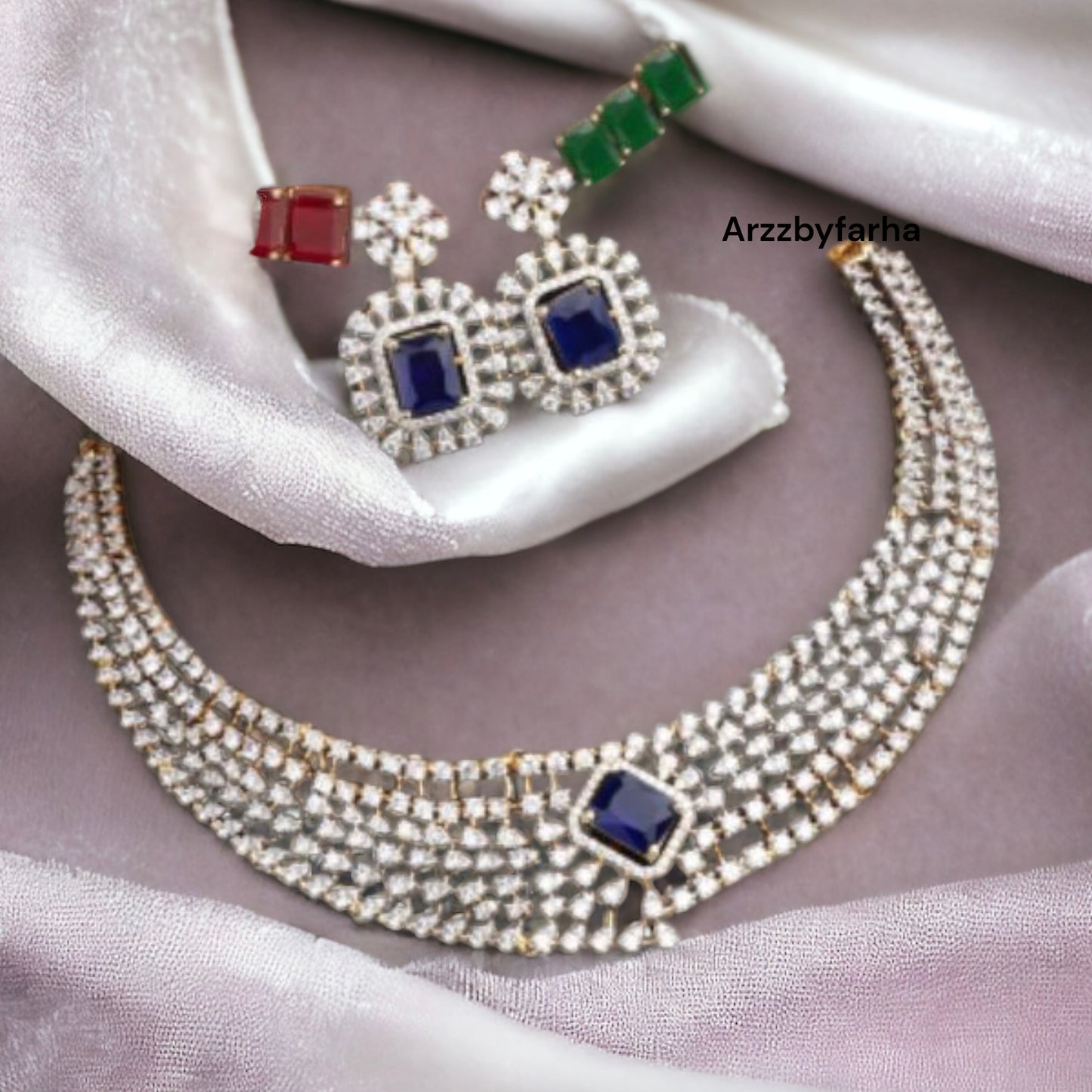 3 in 1 Stone Changeable Necklace Set