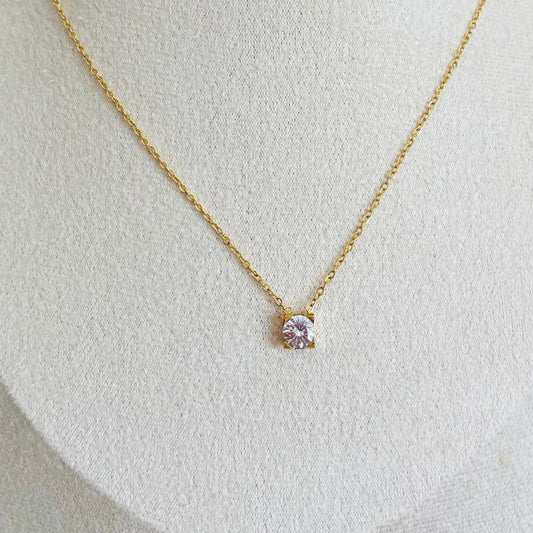 Crystal Stone Chain Pendant Necklace